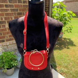 FAUX LEATHER CROSSBODY BAG